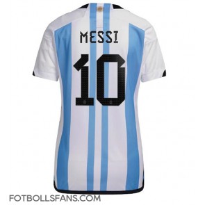 Argentina Lionel Messi #10 Replika Hemmatröja Damer VM 2022 Kortärmad